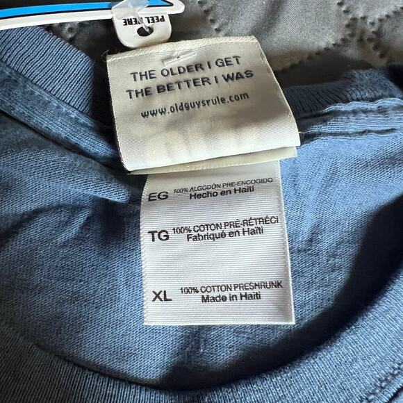 ✨NWT Old Guys Rule T-Shirt XL Blue Golf Graphic Iron Man 100% Cotton - Picture 5 of 7